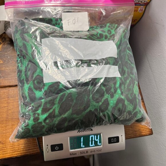 David Meister Dress Women's Sz 6 Green Black Animal Print Career Sheath Ruched - Picture 12 of 12